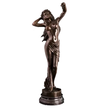  красотата на танцуваща дама статуи 18 коса секси къса коса голо момиче скулптура