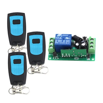  Незабавен/Переключающий Безжичен Ключ RF Безжично Дистанционно Управление Превключвател на 3 Контролер на 1 Превключвател на Мини Реле Водоустойчив