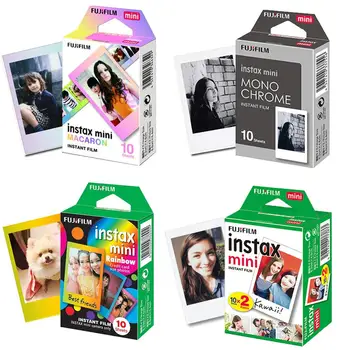  Фотохартия Fujifilm Instax Mini Film Mini 9 10/20/30 Листа Бял Монохромен Дъгова За фотоапарат Instant Mini 7s 8 70 90