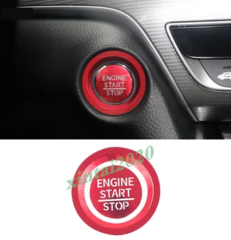  За Honda Accord 2018-2020 Червен Двигател Бутон за Включване на Стартиране Стоп Пръстен Капак Завърши модификация на автомобила