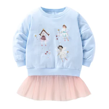  Европейски стил, Модни Съкратен Блузи за момичета, Дълъг Детски Пуловер от 100% Памук, Висококачествен Блузи и Жилетки За Момиченца
