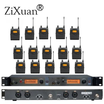  Система вградени в ухото на монитора SR2050 IEM 2 приемник система за мониторинг на ушите Двойна предавател система вградени в ухото за сцена