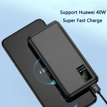  10 W Магнитно Безжично Зарядно устройство Qi за iPhone 12 серия 10000 ма 20000 ма Powerbank Вграден Кабел Повербанк за Samsung S20 S21