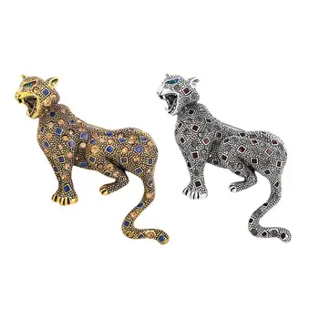  Мода Леопард брошка животни шаблон САМ занаят, планински кристал, игли стилна храни за жени облекла за мъже чанти аксесоари подаръци