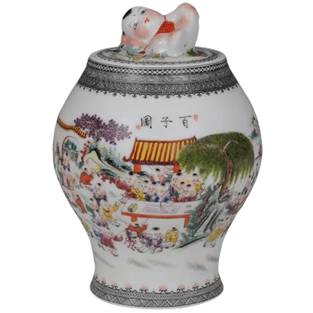  Ръчно Рисувани китайски Майстор Чиста Ваза от семена на Лотос За Декорация на дома
