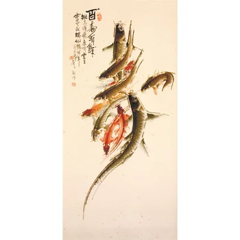  Азиатски Стенно Изкуство за Превъртане, за Украса на Дома в стил фън шуй, Китайската Традиционна Стенни живопис под формата на Копринени Свитъци - Shou