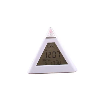  ABS Електронни Часовници Сладък Триъгълни LED Календар На Батерии Подмяна на Домакински Офис Маса В Хотел Дигитални Будилници