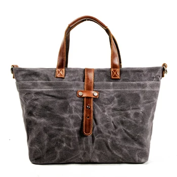  Ретро водоустойчив холщовая чанта, хоризонтална однотонная чанта на едно рамо, чанта-месинджър, мъжки и дамски преносима сгъваема чанта