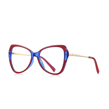  Европейската и американската мода очила рамки анти-синя светлина пълен кадър 2123 качество дами TR материал плоско огледало