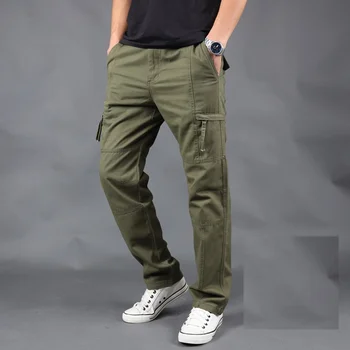  Панталони с много джобове, Homme, Размер M-4Xl, Мъжки Военен Гащеризон, Нови Модни Маркови Мъжки Панталони-карго, Мъжки Свободни Армейските Тактически Панталони