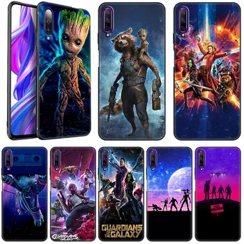  Калъф Guardians of the Galaxy на Huawei Y9 Prime 2019 Y9A Y7A Y5P Y6P Y7P Y8P Y5 Y6 У 7 Prime 2018 Y6S Y8S Y9S Черен Мек калъф