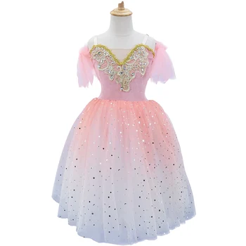  2022 Балетное рокля Дълга Балетное танцово шоу за Рок Женствена рокля в Балетната поличка за момичета Пиле езерото Angsa Kostum Bailina