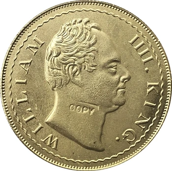  Индия-Британски 2 Мохура-Модел Вилхелм IV 1835 копирни монети 31 мм
