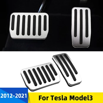  Lilmanta Авто педала на Газта Газ Педал Спирачки Накладки Комплект Калъф за Tesla Model3 Модел 3 2012-2021 Автомобилни Педали за Краката Аксесоари